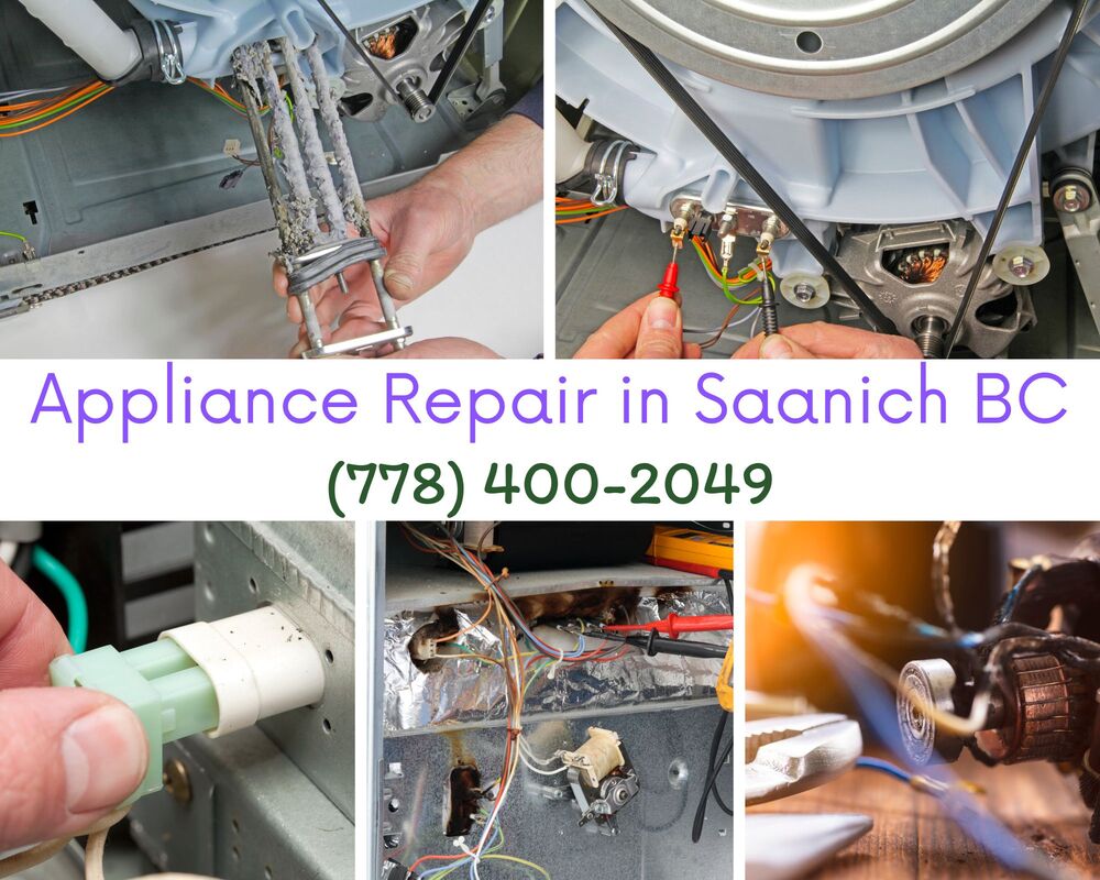 appliance repair services offered in Saanich, Central Saanish, North Saanich and Saanichton BC